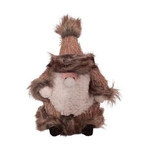 Gnome St Nicholas/Santa Straw with Faux Fur, Unique Christmas Decoration